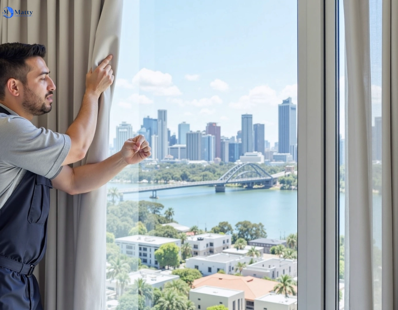 Professional curtain steam cleaning service rockbank-vic QLD by Matty Curtain Cleaning